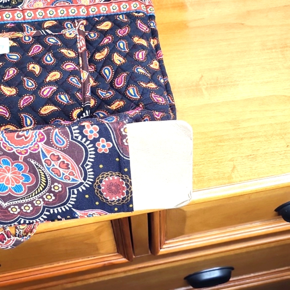 Vera Bradley Brown Multi Color Floral Paisley Tote - Picture 8 of 12